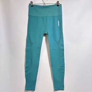 Gymshark energy seamless teal blue eyelet leggings size L